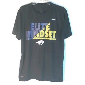 NIKE Tee Dri Fit Men Workout Activewear Short Sleeve Black T Shirt